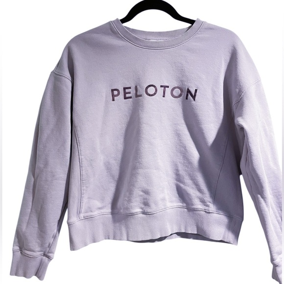 Peloton Light Purple Lilac Pull Over Crew Neck Sweatshirt | Women Size Large - Picture 2 of 7